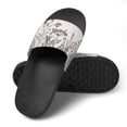 thumbnail image 4 of GZHJMY Stylish Slides for Women Men, Black and White Flower Bush Soft Flexible Slip-on Sandals Slippers, 4 of 7