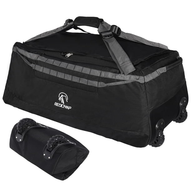 Bolsa de viaje REDCAMP plegable con ruedas 140L negra 92x40x38 cm