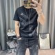 thumbnail image 3 of Camiseta de cuello redondo de anime para hombre, camisetas vintage con gráficos Kpop para hombre, ropa V, top Katoen 5xl, ropa de calle, dibujos de algodón, elegante, tallas S XL, 3 of 5