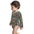 thumbnail image 3 of Xecao Forest Animals And Plants Print Baby unisex-baby Cotton Long-sleeve Bodysuits-3 Months, 3 of 6