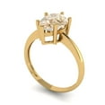 thumbnail image 2 of Solitaire Engagement Ring for Women - 2ct Natural Morganite in 18K Yellow Gold Promise Ring, 2 of 6
