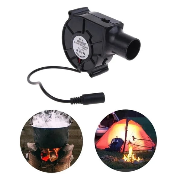 Portable Electric Centrifugal Blower Fan for Wood Stove, BBQ & Charcoal Starter - High Velocity Draft Inducer Kit with Variable Speed Control & Round Air Duct (7530 / 110-240V)