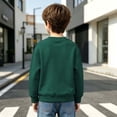 thumbnail image 4 of Tsivenald Cotton Boys Sweatshirt Oversized Long Sleeve Warm Sweatshirt Casual Soft Fall Winter Crew Neck Pullover Tops(14-15 Years,Green), 4 of 4