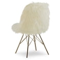 thumbnail image 3 of Linon Rowan Faux Fur Chair with Gold Metal Base, 3 of 5