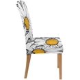 thumbnail image 3 of KXMDXA Sunflower Yellow White Stretch Chair Cover Protector Seat Slipcover for Dining Room Hotel Wedding Party Set of 4, 3 of 6