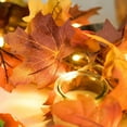 thumbnail image 5 of 2Pcs Fall Maple Leaf Garland with Lights，Artificial Maple Garland Fake Fall Leaves with 30 LED Fairy String Lights Faux Hanging Plastic Plant forThanksgiving Decorations Fall Décor Fireplace Party, 5 of 8