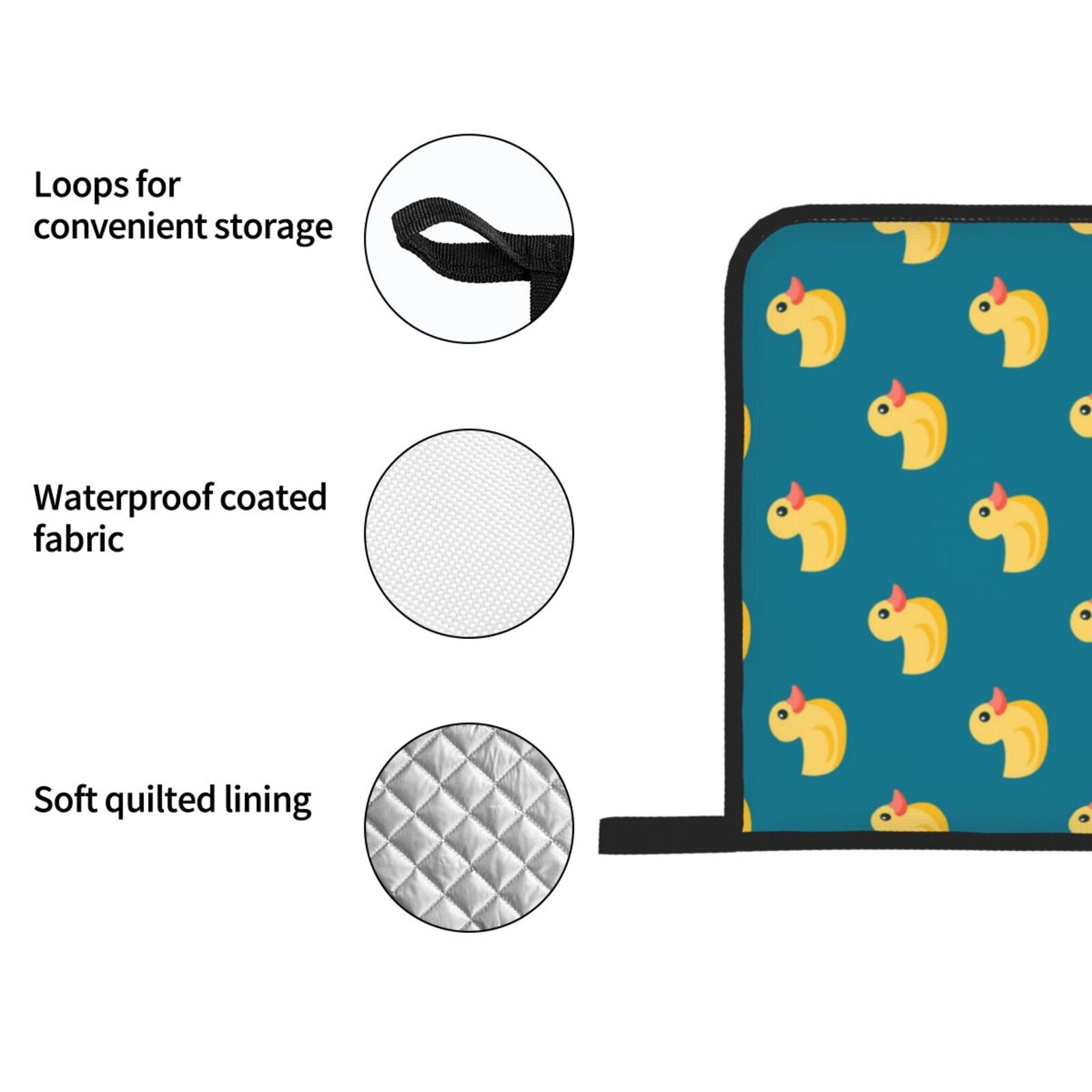 Yellow Duck Rubber Ducks 4Pcs Oven Mitts and Pot Holders Sets Oven Kitchen Gloves Hot Pads for Cooking BBQ Baking Grilling