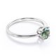 thumbnail image 3 of JeenMata Anillo de Compromiso de 1 Quilate con Forma de Catedral de una Sola Piedra, de Ágata Verde Musgo Dendrítica Transparente Natural, con Engaste de 4 Puntas en Oro Blanco de 18 K sobre Plata, 3 of 6