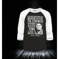 thumbnail image 2 of Shop4Ever Men's Dreamer Change The World Quote Harriet Tubman Raglan Baseball Shirt XXX-Large Black/White, 2 of 4