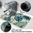 thumbnail image 4 of Forest Green Palm Leaves Dish Drying Mats for Kitchen Counter, Summer Rustic Tropical Botanical Absorbent Coffee Bar Mat with Non-slip Rubber Backed Quick Drying Dish Rack Pad 12"x16", 4 of 9