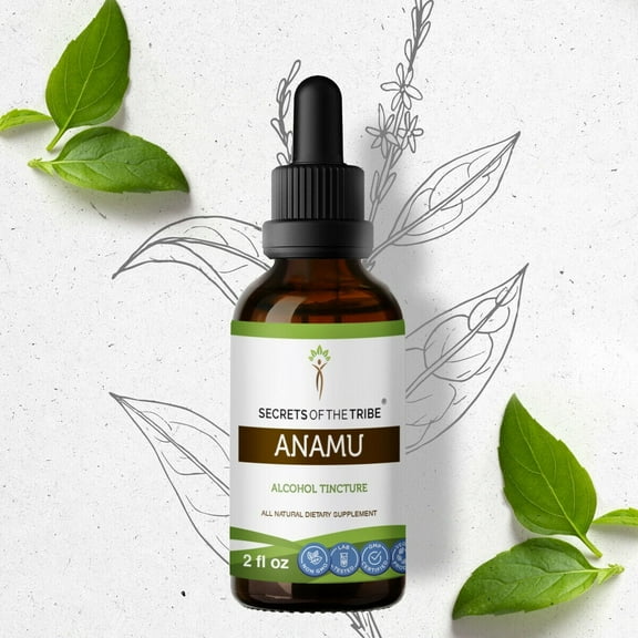Secrets Of The Tribe Anamu Tincture Dietary Supplement, Natural Herbal Extract for Immune and Detox Support, Jamaican Guinea Hen Weed (Petiveria alliacea) Dried Herb, Alcohol Extract, Drops 2 oz