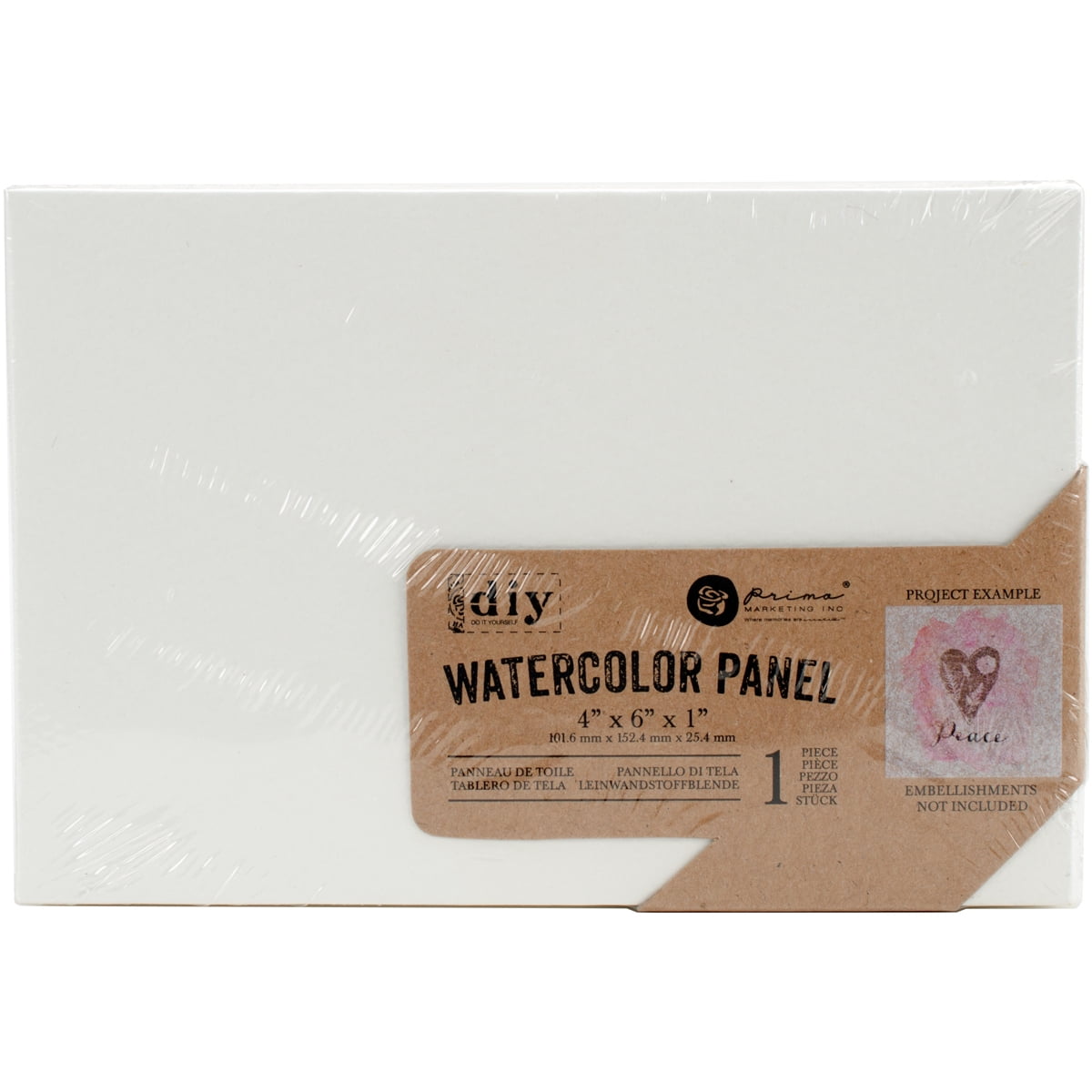 Prima Marketing DIY Watercolor Canvas Panel, 4' x 6'