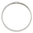 thumbnail image 3 of 925 Sterling Silver Flexible Open back Safety clasp Polished and Textured Adjustable Cuff Stackable Bangle Bracelet Meas, 3 of 4