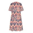 thumbnail image 5 of UP to 65% Off! Xuniizn Sundresses for Women 2025 Loose Floral Printing Round Neck Short Sleeves Maxi Dress Summer Casual Flowy Beach Dress, 5 of 6