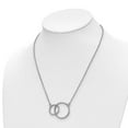 thumbnail image 3 of Sterling Silver Rhodium Intertwined Circles with 2 in Extension Necklace, 3 of 3