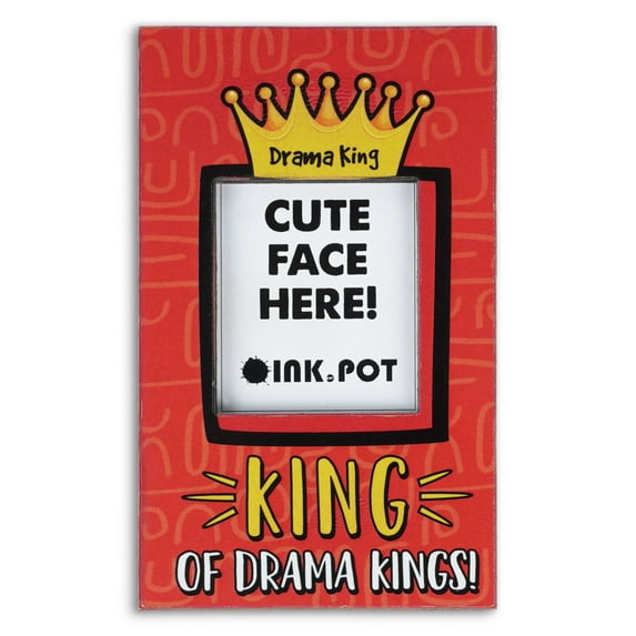 Inkdotpot King Of Drama Kings PhotoMagnetFrame-MagneticPhotoFramesFor Refrigerator Magnets- MiniPhotoFrames- Cute Gift ForBrother/ Husband | 9x5.5 cm