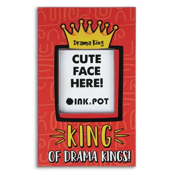 Inkdotpot King Of Drama Kings PhotoMagnetFrame-MagneticPhotoFramesFor Refrigerator Magnets- MiniPhotoFrames- Cute Gift ForBrother/ Husband | 9x5.5 cm