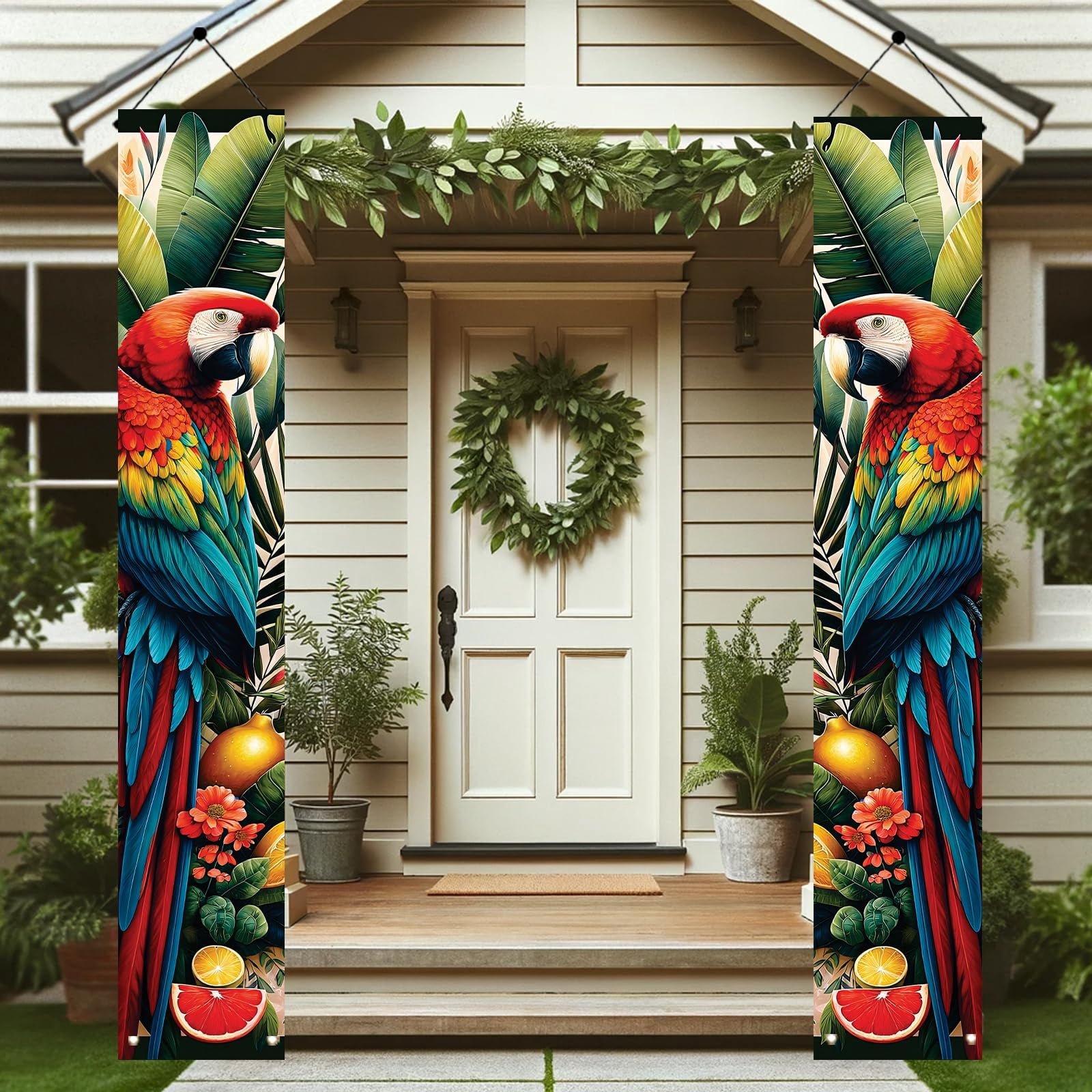 Patriotic Eagle Porch Banners 71x12 Inch American Flag Independence Day Outdoor Decorations Bald Eagle Hanging Porch Signs 4th of July Memorial Day Veterans Day Home Decor