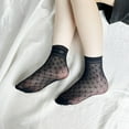 thumbnail image 2 of Summer Women Elastic Lace Flowers Short Fishnet Socks Ankle Short Fishnet Socks Netting Socks, 2 of 9