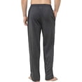thumbnail image 3 of Bintangor Men's Sleep Pajama Pants 100% Cotton Knit Elastic Waistband Lounge Wear Long Stripe CharcoalGrey XXL, 3 of 3
