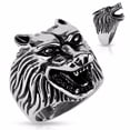 thumbnail image 3 of Wolf Head 316 Stainless Steel Mens Casting Ring- Size 13, 3 of 3