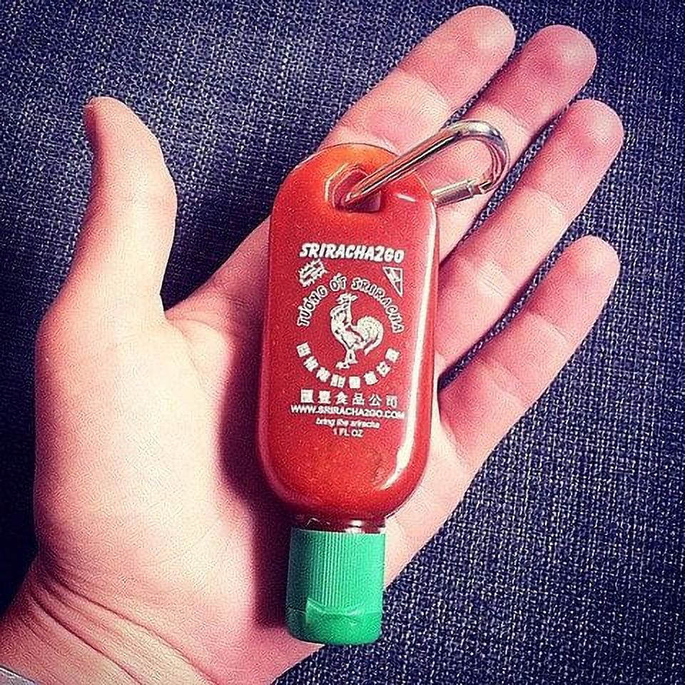 Huy Fong Sriracha Hot Sauce Mini Keychain Bottle 1oz 10-Pack (Empty)