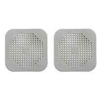 Shower Drain Trap - Square silicone drain cover for shower or kitchen drains-grey