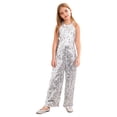 thumbnail image 1 of CHICTRY Filles Enfants Mode Col Licou Paillettes Robes Barboteuse Combinaison Costume Formel Danse Bal Tenue Argent 14, 1 of 7