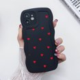 thumbnail image 3 of Funda de teléfono con líneas onduladas suaves y corazón de amor para iPhone 11, funda de silicona para iPhone 13, 12, 14, 16, 15 Pro Max, XR, XS, X, 6, 7, 8 Plus, SE 2020, 3 of 5