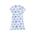 thumbnail image 5 of CCRFTGI Girls Dresses Polo Dress Size 7-8 Short Sleeve Uniform Casual Bow Print Pleated Flare Skater Polo Dresses Summer Button Collared Pique Polo Dress Light Blue 11-12 Years, 5 of 5
