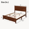 thumbnail image 7 of Miniyam Queen Bed with Barn Door Headboard and Footboard, Farmhouse Wood Platform Bed Frame, Walnut, 7 of 7