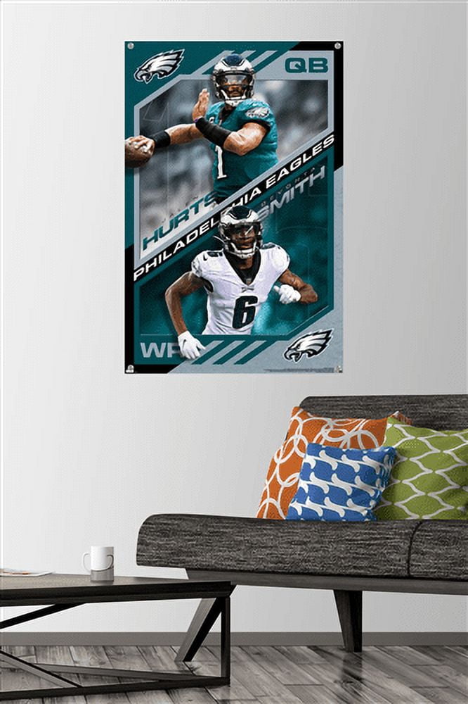 NFL Philadelphia Eagles - Dynamic Duo 21 Wall Poster with Pushpins, 22.375" x 34"