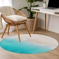 thumbnail image 5 of Summer Beaches Round Area Rugs 3 ft, Artistic Oceans Casual Sea Wave Coastal Landscape Washable Small Area Rug with Non-Slip Sturdy Edge Binding Round Front Door Mat Floor Carpet for Entryway, 5 of 9