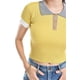 thumbnail image 4 of Blusa de canale tipo polo Roman Fashion /Juvenil, 7281 (Mostaza) amarillo M, 4 of 6