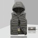 thumbnail image 1 of Chaqueta de plumón para hombre sin mangas desmontable con capucha invierno ligero color sólido-xinhan, 1 of 4