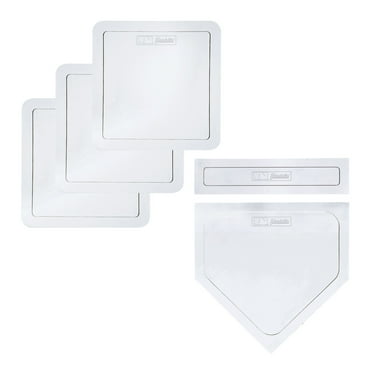 Franklin Sports MLB Throw Down Rubber Baseball Base Set, 5 Piece, White