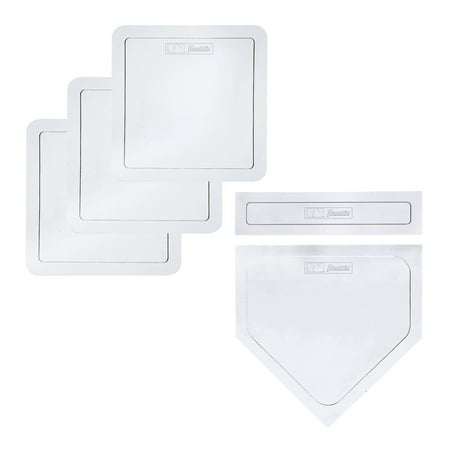 Franklin Sports Baseball Base + Plate Set - Throw Down Baseball + Kickball Rubber Bases