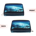 thumbnail image 3 of Xecao Hawaiian Beach Pirate Moon Print Fashion Makeup PVC Bag Large Capacity Travel Cosmetic Bag for Women Organizer Toiletry Clutch, 3 of 8