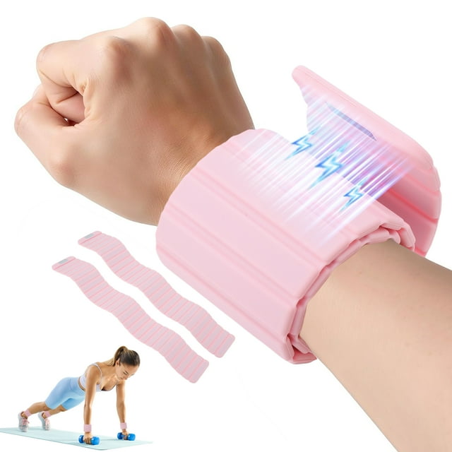Pesas para Muñecas Unique Bargains 1.1LB Cada Una Pesas Magnéticas Ajustables Apilables para Hombres y Mujeres para Correr/Yoga y Más Rosa 1 Par