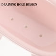 thumbnail image 3 of Minkissy Pink Ceramic Soap Dish Holder with Drain Hole for Storage Fits Normal Soap and Kitchen Sponge, 3 of 8
