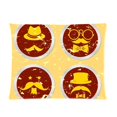 thumbnail image 1 of BOSDECO Mustache Design Picture Pillow Cases 20x30 inches Two Sides Print, 1 of 1