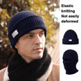 thumbnail image 6 of Grofry Men Winter Hat Knitted Pure Color Elasticity Keep Warm Thick Ear-protecting Cap Father Grandfather Headwear Outdoor Cap, 6 of 8