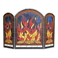 thumbnail image 3 of RADIANCE goods Tiffany-Style 3pcs Arched Folding Fireplace Screen 42" Wide, 3 of 3