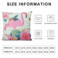 thumbnail image 5 of Orinice Watercolor Tropical Flamingos Throw Pillow Cover  ecorative Square Pillowcase Throw Cushion Case for Bedroom, Living Room, Sofa, Couch and Bed,   12x12in, 5 of 5