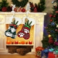 thumbnail image 3 of Dalrosia 2PCS Cat Bone Christmas Stockings, Plush & Plaid Hanging Socks for Holiday and Christmas Decorations, 3 of 5