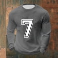 thumbnail image 2 of KeShDi Long Sleeve Shirts for Men Fitness Home Wear Pajamas Fashion Loose Casual Solid Color T-shirt Sports Top Dark Gray 4X, 2 of 3