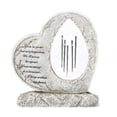 thumbnail image 2 of Roman Your Memory Treasure Within Heart 12 Inch Resin Stone Garden Chime Figurine, 2 of 2