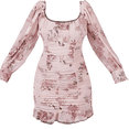 thumbnail image 3 of VESTIDO COLOR SALMON CON ESTAMPADO DE NATURALEZA, TALLA XL, 3 of 3