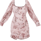 thumbnail image 3 of VESTIDO COLOR SALMON CON ESTAMPADO DE NATURALEZA, TALLA XL, 3 of 3