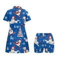 thumbnail image 2 of Chririnla Christmas Snowman Tree Women's Golf Tennis Dresses Short Sleeve Zipper Workout Athletic Dress with Shorts and Pocket for Women Sun Protection A Line Slim Sundress Golf Outfit, 2 of 7
